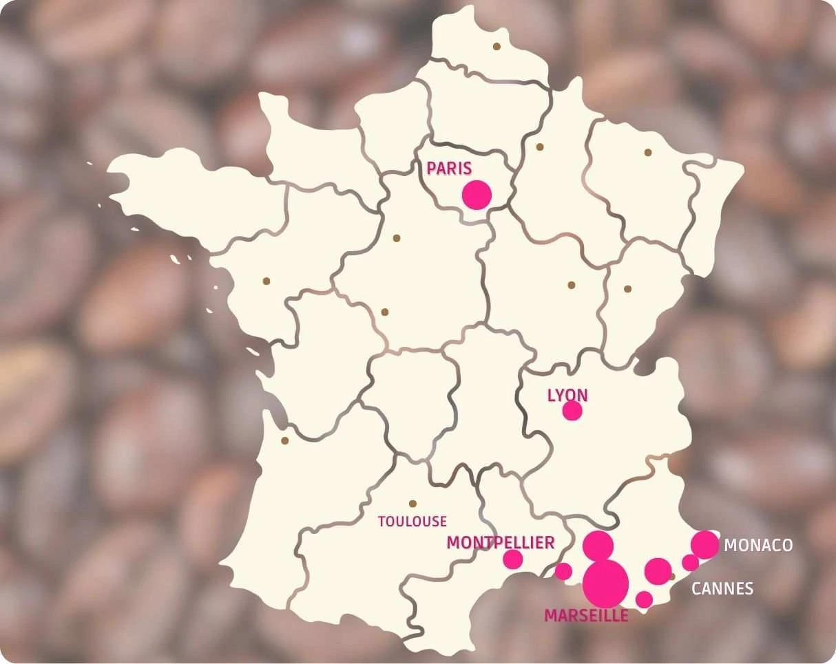 Salut un café carte France événements