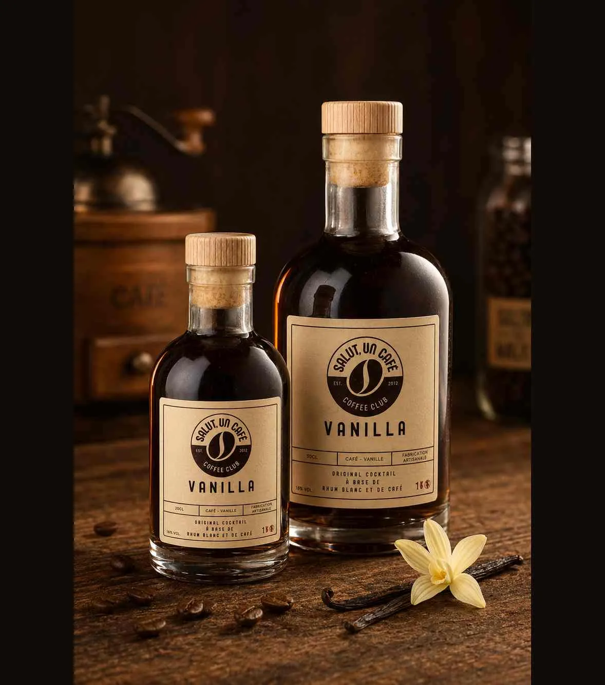 Salut un café COCKTAILS A BASE DE RUHM VANILLA